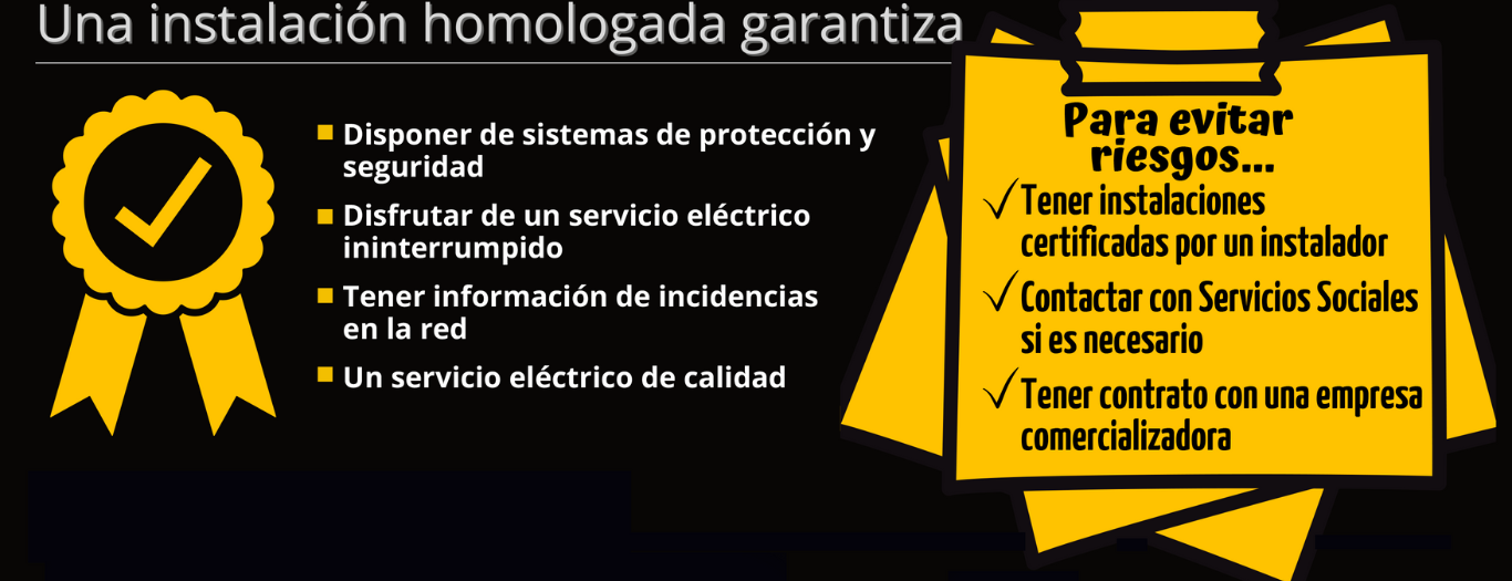 infografía con las garantías de una instalación homologada